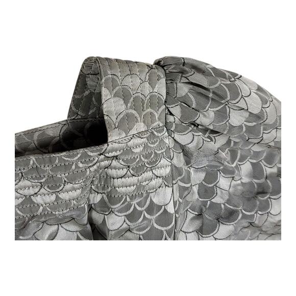 Saks‎ 5th Ave Vintage Adelel Simpson Gray Long Sleeve Zip Back Dress  Size 10 - Picture 5 of 16